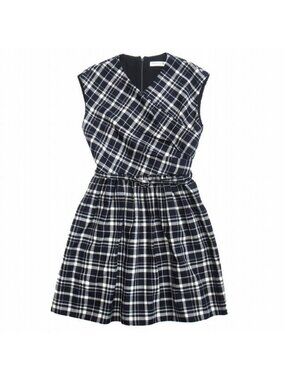 Dior Wrap Over Shorts Dress Check'n' Pop Navy White
